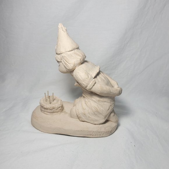 Austin Productions Girl Blowing out Birthday Candles Figurine 1989 Sculpture - Picture 6 of 12